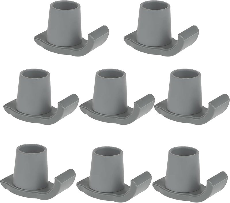 Magicorange Walker Glide Skis, 8 Pcs Universal Fit Walker ski Glides,Easy to Use Rubber Walker Glides,Walker Feet Replacement (Grey) - Image 1